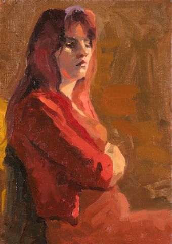 Roelien I 2020 I olieverf op linnen, marouflé I 20,5 X 14,5 cm