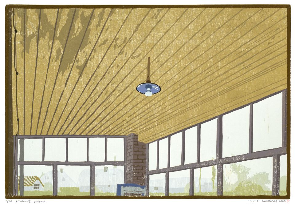 Maatweg, plafond I 2021 I houtsnede I 24,1 x 36,5 cm I oplage: 28