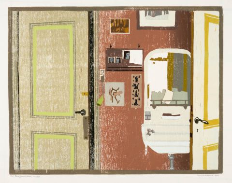 Euvelgunnerheem, wasbak I 2020 I houtsnede