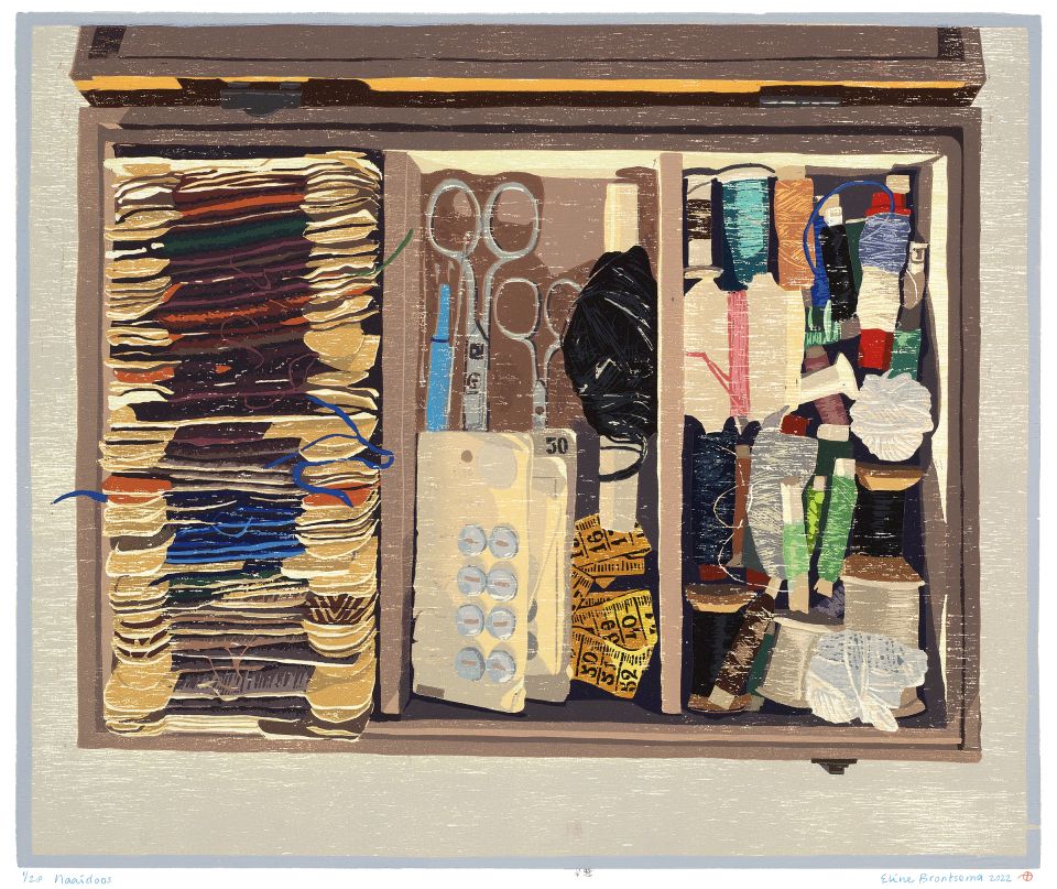 Naaidoos I 2022 I houtsnede I 33,7 x 40,3 cm I oplage: 28 <b>[SOLD OUT]</b>