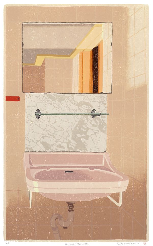 In verval: badkamer I 2022 I houtsnede I 40,2 x 24,7 cm I oplage: 26 <b>[SOLD OUT]</b>