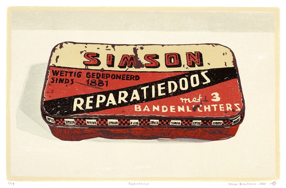 Reparatiedoos I 2022 I houtsnede I 26,7 x 17,1 cm I oplage: 19<b>[SOLD OUT]</b>